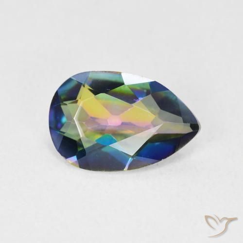 Quarzo mistico Multicolore naturale da 2.24 ct, Forma a pera, VVS-VS