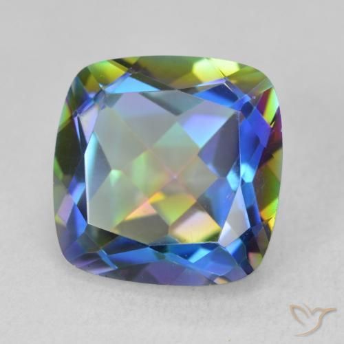 Quarzo mistico Multicolore naturale da 6.70 ct, Cuscino, VVS