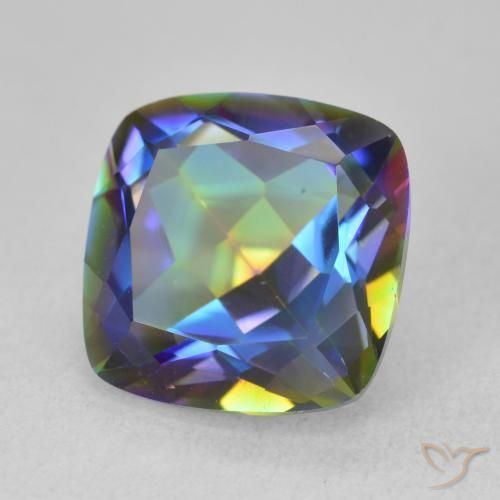 Quarzo mistico Multicolore naturale da 6.55 ct, Cuscino, VVS