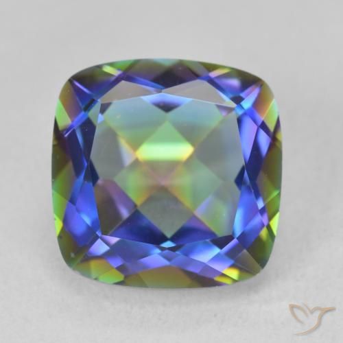 Quarzo mistico Multicolore naturale da 6.71 ct, Cuscino, VVS