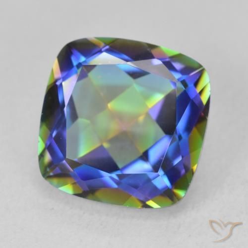 Quarzo mistico Multicolore naturale da 6.71 ct, Cuscino, VVS