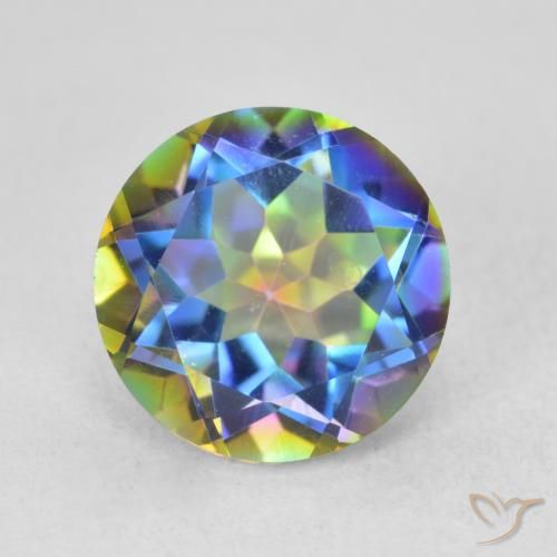 3.62ct Naturale Multicolore Quarzo mistico, Rotondo, VVS