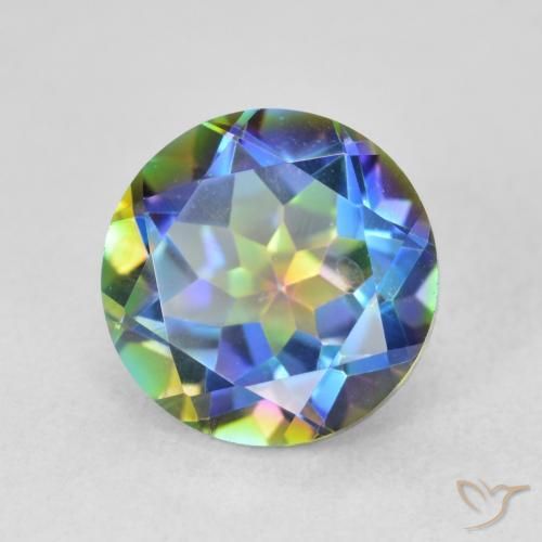 Quarzo mistico Multicolore naturale da 3.62 ct, Rotondo, VVS