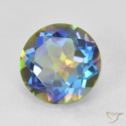 Quarzo mistico Multicolore naturale da 3.65 ct, Rotondo, VVS