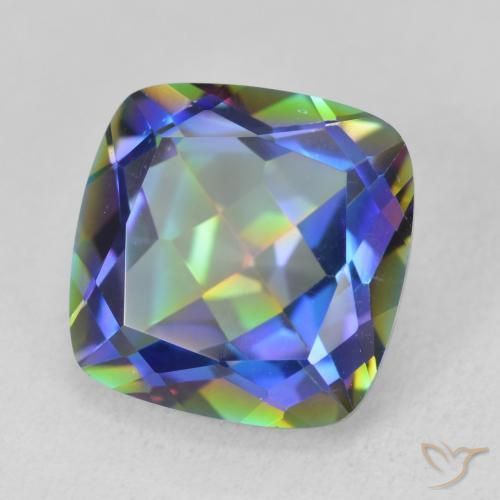 Quarzo mistico Multicolore naturale da 6.73 ct, Cuscino, VVS