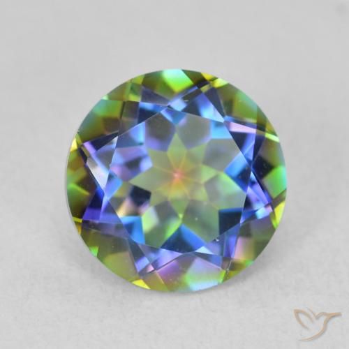 3.41ct Naturale Multicolore Quarzo mistico, Rotondo, VVS