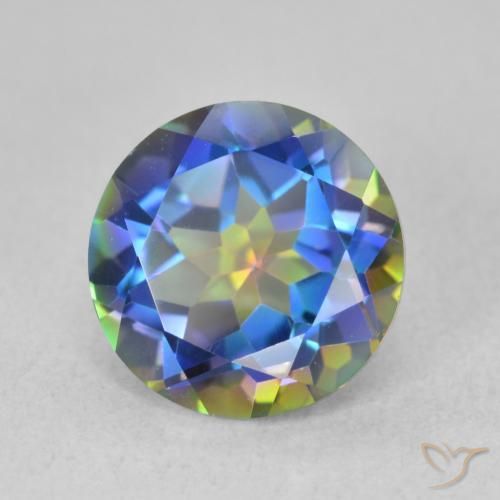 Quarzo mistico Multicolore naturale da 3.40 ct, Rotondo, VVS