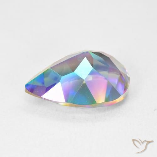 Quarzo mistico Multicolore naturale da 5.22 ct, Forma a pera, VVS