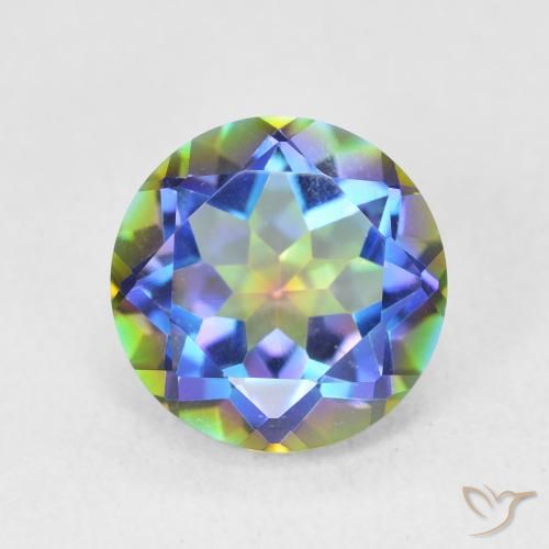 Quarzo mistico Multicolore naturale da 3.57 ct, Rotondo, VVS