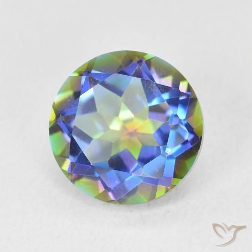 Quarzo mistico Multicolore naturale da 3.57 ct, Rotondo, VVS