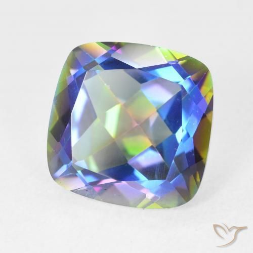Quarzo mistico Multicolore naturale da 6.85 ct, Cuscino, VVS