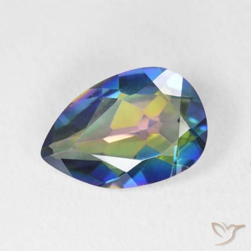 2.57ct Naturale Multicolore Quarzo mistico, Forma a pera, VVS