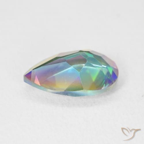 Quarzo mistico Multicolore naturale da 2.57 ct, Forma a pera, VVS