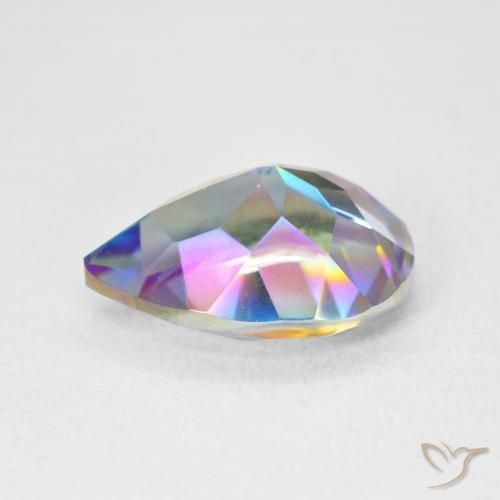 Quarzo mistico Multicolore naturale da 5.12 ct, Forma a pera, VVS