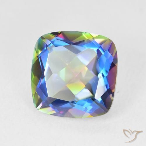 Quarzo mistico Multicolore naturale da 6.89 ct, Cuscino, VVS