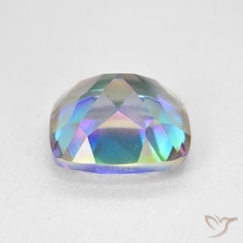 Quarzo mistico Multicolore naturale da 6.89 ct, Cuscino, VVS