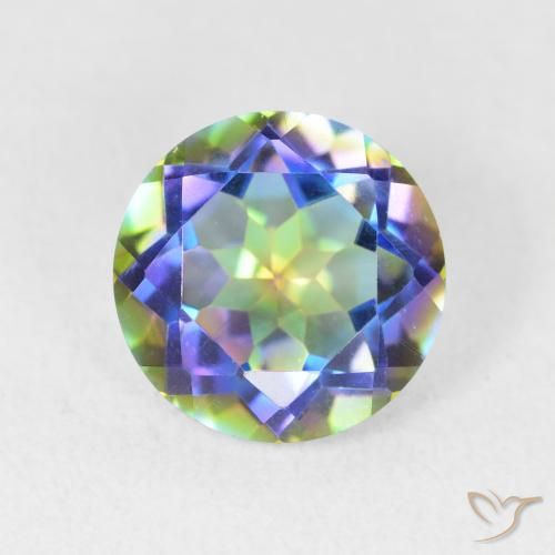 3.30ct Naturale Multicolore Quarzo mistico, Rotondo, VVS