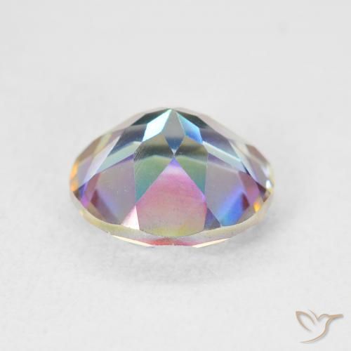 Quarzo mistico Multicolore naturale da 3.30 ct, Rotondo, VVS