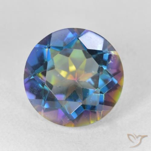 Quarzo mistico Multicolore naturale da 3.33 ct, Rotondo, VVS-VS