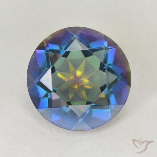 3.12ct Naturale Multicolore Quarzo mistico, Rotondo, VVS-VS
