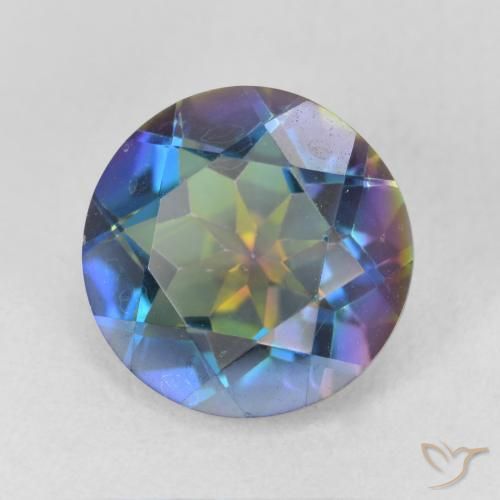 Quarzo mistico Multicolore naturale da 3.12 ct, Rotondo, VVS-VS