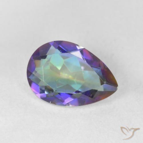 Quarzo mistico Multicolore naturale da 1.78 ct, Forma a pera, VS