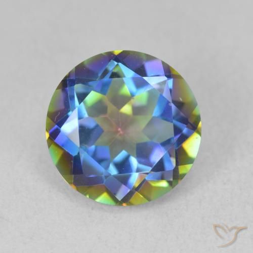 3.52ct Naturale Multicolore Quarzo mistico, Rotondo, VVS-VS