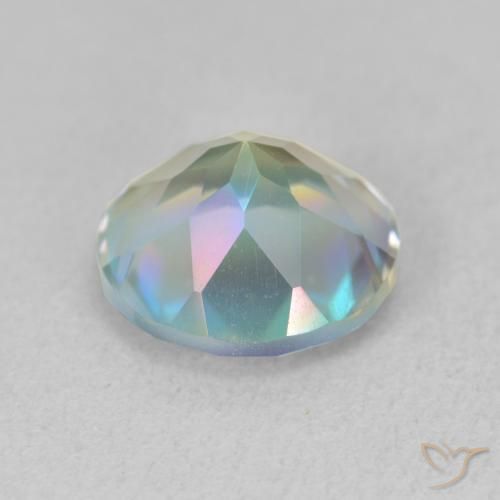 Quarzo mistico Multicolore naturale da 3.52 ct, Rotondo, VVS-VS