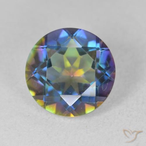 3.33ct Naturale Multicolore Quarzo mistico, Rotondo, VVS-VS