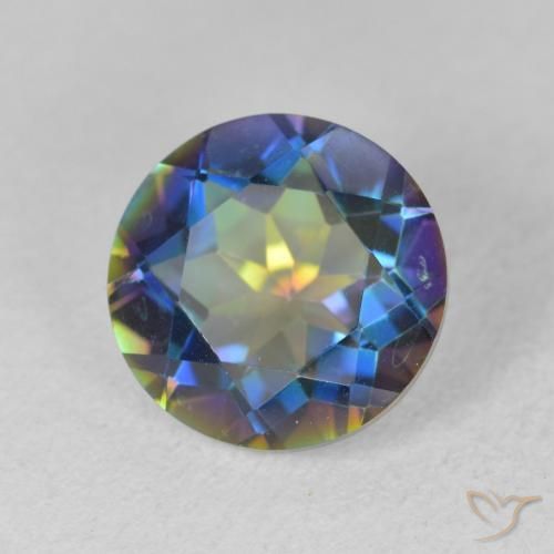 Quarzo mistico Multicolore naturale da 3.33 ct, Rotondo, VVS-VS