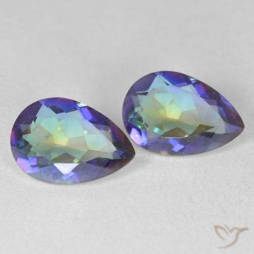 Gemme di Quarzo mistico Multicolore naturale da 3.27 ct, Forma a pera, VVS-VS