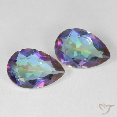 Gemme di Quarzo mistico Multicolore naturale da 3.27 ct, Forma a pera, VVS-VS