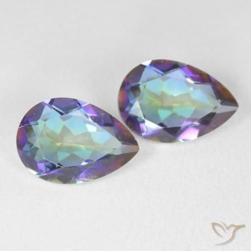 Gemme di Quarzo mistico Multicolore naturale da 3.41 ct, Forma a pera, VVS-VS