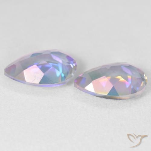 Gemme di Quarzo mistico Multicolore naturale da 3.41 ct, Forma a pera, VVS-VS