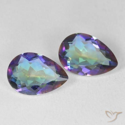 Gemme di Quarzo mistico Multicolore naturale da 3.50 ct, Forma a pera, VVS-VS