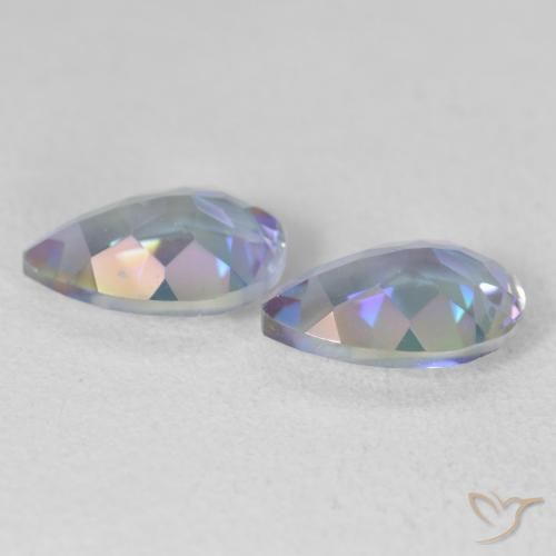 Gemme di Quarzo mistico Multicolore naturale da 3.42 ct, Forma a pera, VVS-VS