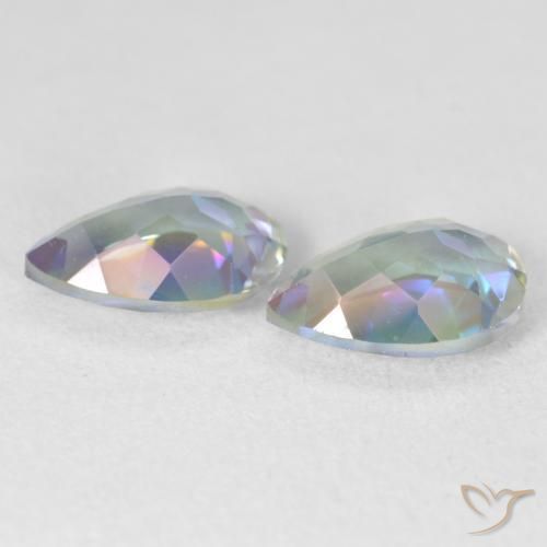 Gemme di Quarzo mistico Multicolore naturale da 3.37 ct, Forma a pera, VVS-VS