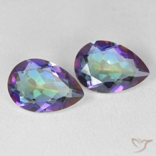 Gemme di Quarzo mistico Multicolore naturale da 3.44 ct, Forma a pera, VVS-VS