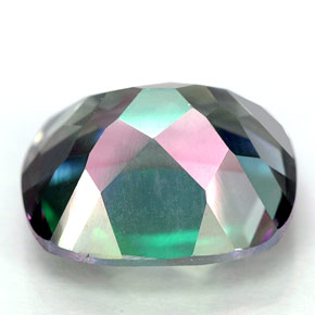 Topazio mistico naturale multicolore da 6,69 ct, taglio a cuscino, VVS