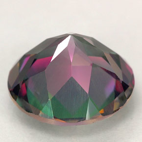 Topazio mistico naturale multicolore da 4,20 ct, taglio rotondo, VVS