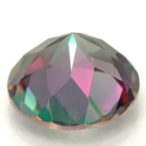 Topazio mistico naturale multicolore da 4,40 ct, taglio rotondo, VVS