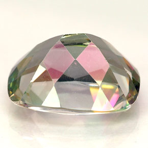 Topazio mistico naturale multicolore da 6,40 ct, taglio a cuscino, VVS-VS