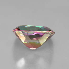 Topazio mistico naturale multicolore da 6,03 ct, taglio a cuscino, VVS-VS