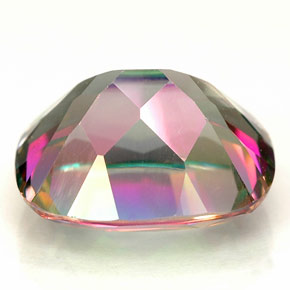 Topazio mistico naturale multicolore da 6,88 ct, taglio a cuscino, VVS