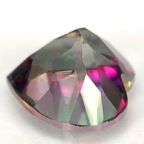Topazio mistico naturale multicolore da 4,56 ct, a forma di cuore, VVS