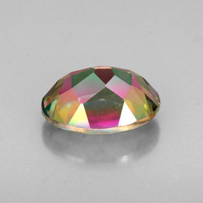 Topazio mistico naturale multicolore da 1,64 ct, taglio ovale, VVS-VS
