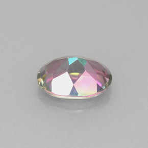 Topazio mistico naturale multicolore da 1,50 ct, taglio ovale, VVS