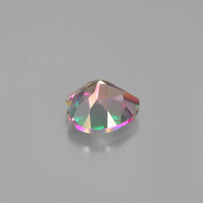 Topazio mistico naturale multicolore da 1,03 ct, a forma di cuore, VVS