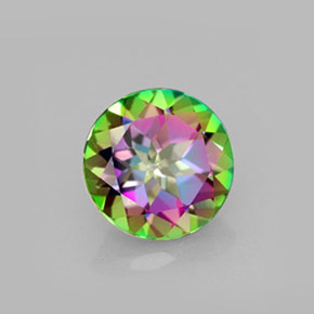 Topazio mistico naturale multicolore da 2,33 ct, taglio rotondo, VVS