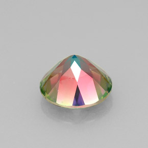 Topazio mistico naturale multicolore da 2,33 ct, taglio rotondo, VVS